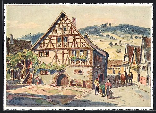 Künstler schweigen - künstler-ak,