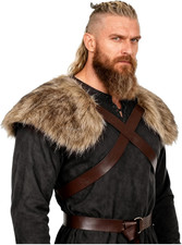 Men Viking Fur Shawl Medieval