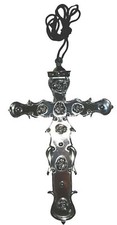 1 edles Kreuz SILBER Kirche Zubehör f. Kostüm Mönch Nonne Bischof Kardinal Kreuz