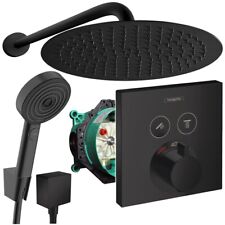 Hansgrohe Shower Select Unterputz Duscharmatur Schwarz Kopfbrause 30cm Rund