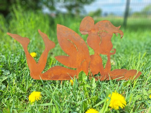 Edelrost fee gartenfigur - edelrost,