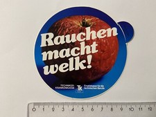 Alter Aufkleber Sticker Techniker Krankenkasse Rauchen macht welk (4d)