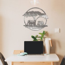 Metall Elefanten Wandbild