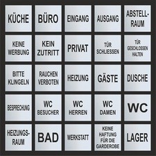 Schild türschild edelstahl - schild,