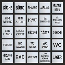 Schild Türschild Edelstahl