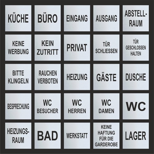 Schild türschild edelstahl - türschild,