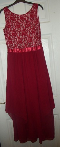 Abendkleid burgunder spitze - abendkleid,