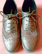 Extravagante silberne Business -Schuhe Damen Gr.39 von Graceland wie Neu