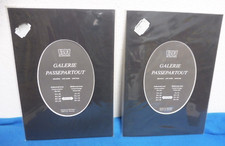 2 x ?schwarz B+H Galerie PASSEPARTOUT SÄUREFREI?oval 20x28 Deutschland KARTON