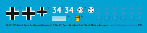 Peddinghaus decals 2673 - peddinghaus-decals, 1/16