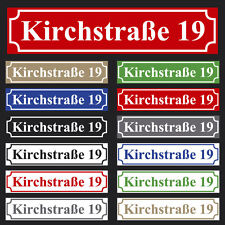 Strassenschild Hausnummer Straße Strasse Straßenschild stabil wetterfest 50x11cm