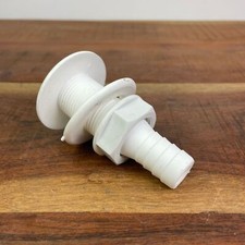 Borddurchlass Kunststoff mit 15mm Schlauchanschluß Borddurchführung Wasserablauf