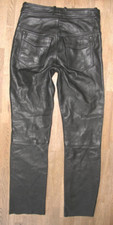 SUPER: - DK - Herren- LEDERJEANS / Biker - Lederhose in schwarz ca. W30 / L33