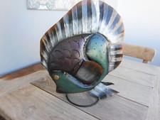 Windlicht Windlichter Fisch Fische Skulptur Figur Kerzenhalter Metall