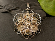 835 Silber Anhänger Blüten