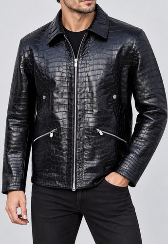 Herren bikerjacke aus leder - herren,