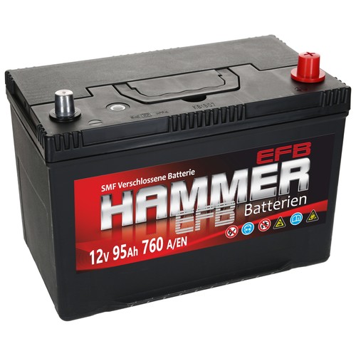 Autobatterie hammer efb 95ah - efb,