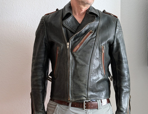 Vintage herren lederjacke - vintage,