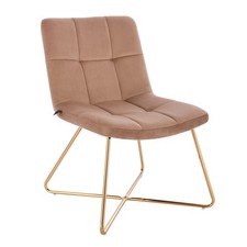 B-Ware SVITA LYNN Loungesessel Cocktailsessel Clubsessel Polsterstuhl Samt Taupe