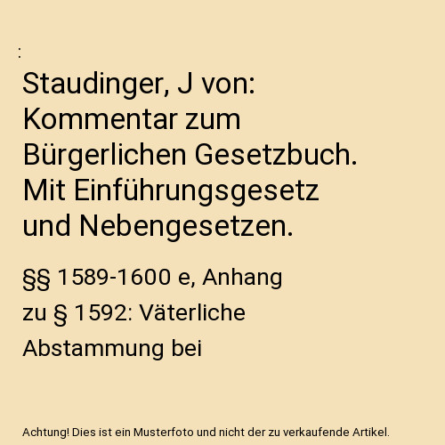 Staudinger von kommentar - staudinger,, von: