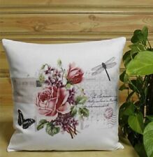 Kissenhülle 40x40 Kissenbezug Kissen HOSSNER Rosen Dekokissen Sofakissen SOMMER