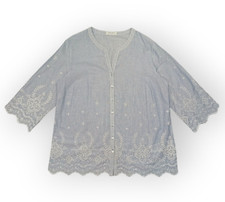 Gerry Weber Edition romantische  Bluse 44 XXL Boho Lochmuster Tunika Hemd Shirt