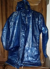 Retro PVC Regenmantel Plastik