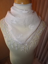 Großes Dreieckstuch Tuch Schal weiß 165cm