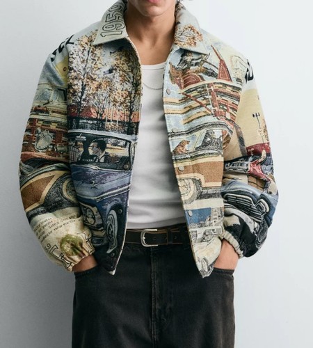 Zara steppjacke aus jacquard - aus,