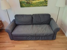 IKEA Sofa In Grau mit Schlaffunktion und Bettkasten