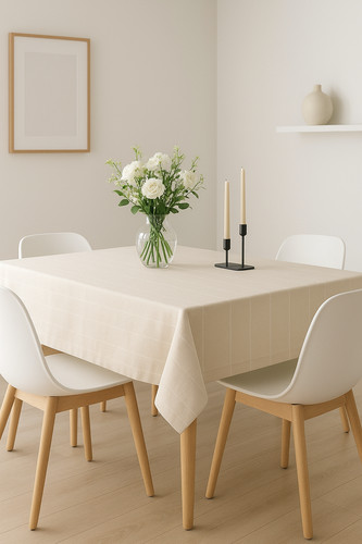 Tischdecke 140x120cm beige - 2x,