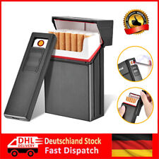 Zigarettenetui Zigarettenschachtel mit Feuerzeug Zigarettenbox Aufladbar 2in1