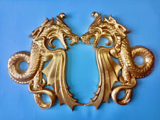 Gips Stuck Element "Drachenpaar" Ornament Relief Stuckdekor Drache GoT LARP