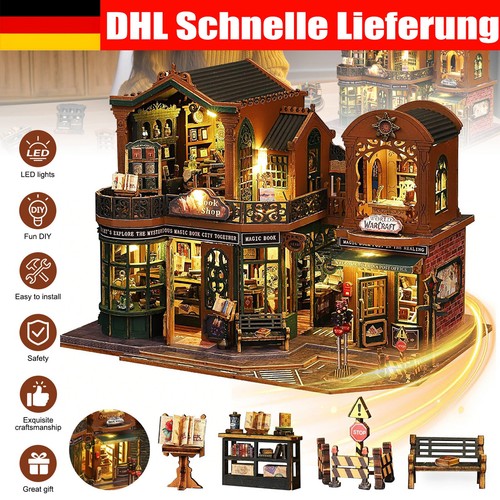 Miniatur holz puppenhaus - holz,