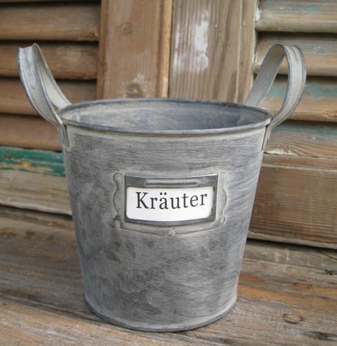 Zinktopf kräuter pflanztopf - zinktopf,