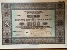 Wintershall AG 1000 DM Celle 1951  altes Wertpapier Aktie