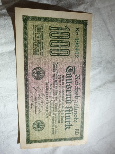 Reichsbanknote 1000 mark - 1000, 1922