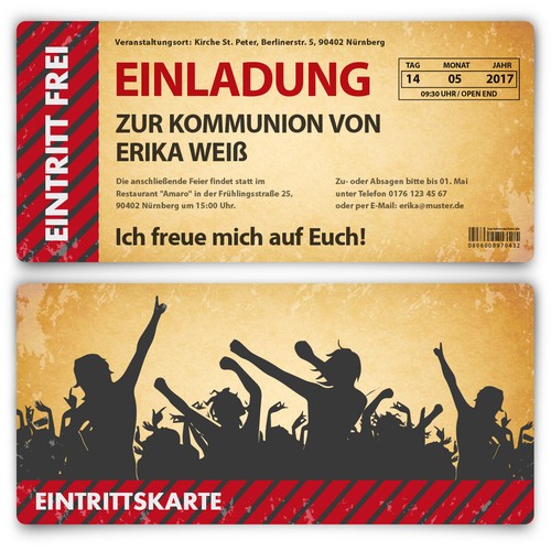 Kommunion einladungskarten - kommunion,