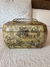 Anton Pieck Decoupage Box Handtasche Kosmetikkoffer ca. 60er /70er Jahre Vintage
