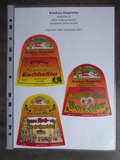 Bieretiketten, ST, Freyburg (Unstrut), Brauhaus Burgmühle