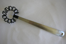 Edelstahl Rühr- Schneebesen Rührbesen Spiralbesen, Länge 27 cm, Ø 75 mm Schwarz