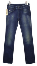 Diesel Ronhary 008wx_Stretch Jeans Damen W26/L34 Verblichen Gerippt Blau