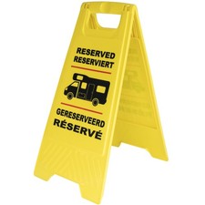 Reserviert Schild Camping Gelb