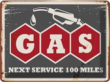 Blechschild 30x40 cm Gas Auto