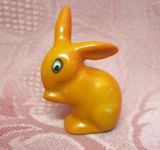 Kleiner Hummel Hase Porzellan orange H 4 cm Figur Kaninchen Hasenfigur alt 32520