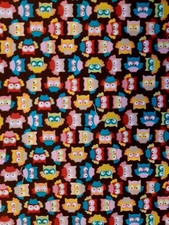 Baumwollstoff  bunte Eulen