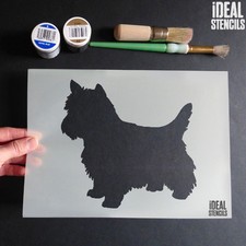 Yorkshire Terrier Hund Schablone Dekor Farbe Wände Stoff Möbel Handwerk Kunst Wiederverwendung