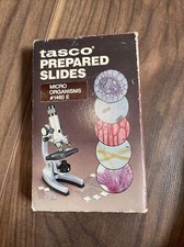 TASCO Prepared Specimen Microscope Objektträger Mikroorganismen 12 Objektträger 1460E 1980