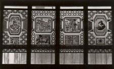 Annaberg-Buchholz im Erzgebirge, Festhalle - Bleiglasfenster im Saal