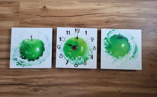 Wanduhr bild teilig - wanduhr,, 3-teilig,